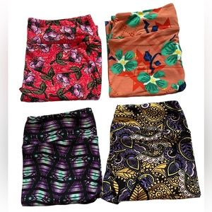 BRAND NEW TC Lot of 4 LuLuRoe Tall & Curvy Patterned Leggings ✨✨